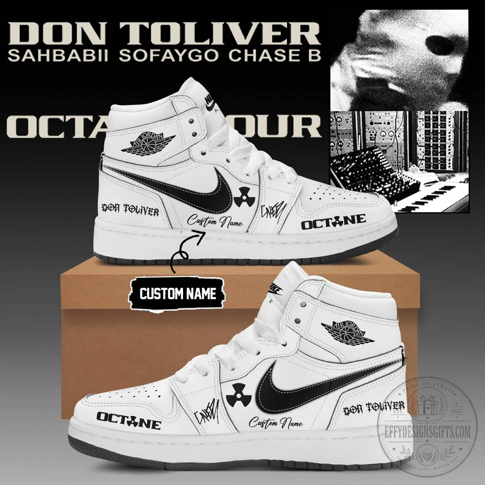 Don Toliver Octane Tour Custom Name High-Top Sneakers 1 Don Toliver Octane Tour Custom Name High-Top Sneakers